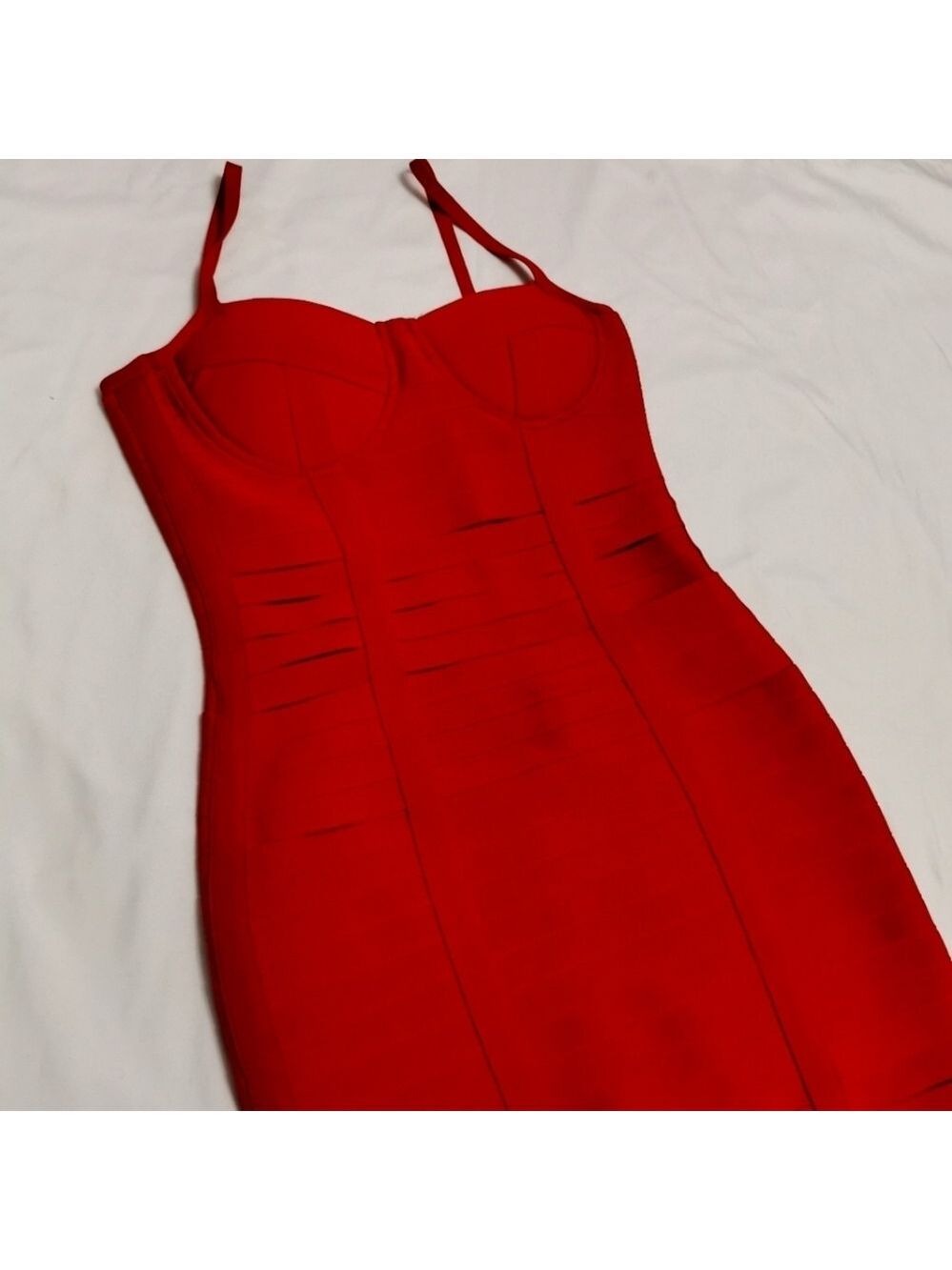Bodycon Bandage Fitted Cocktail Dress PTP 15 Inches
